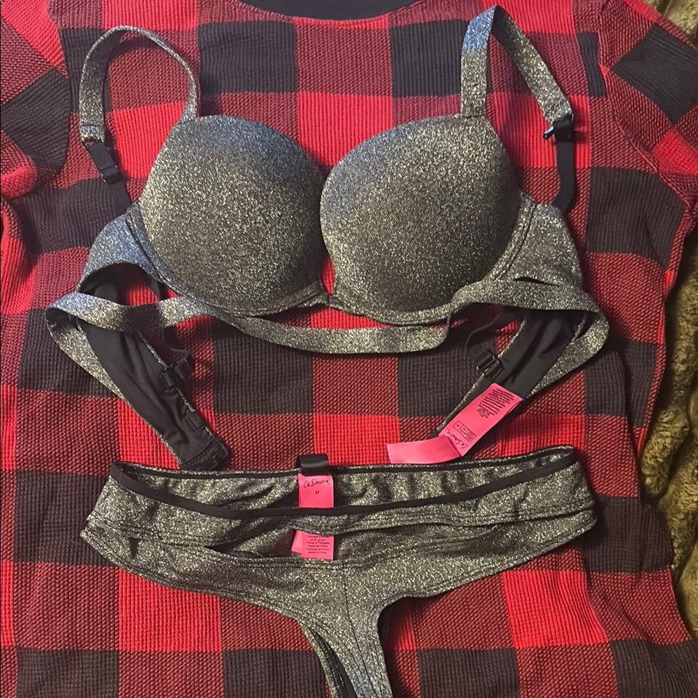 Sparkling Gray Women's Intimate Set